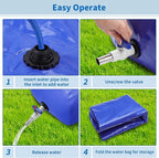 400 L/105.7 gal Water Storage Bladder Container Large Capacity Foldable Portable Water Tank Urgency Water Bladder Soft Water Bag RV Camping Garden Watering Field Irrigation 1000D