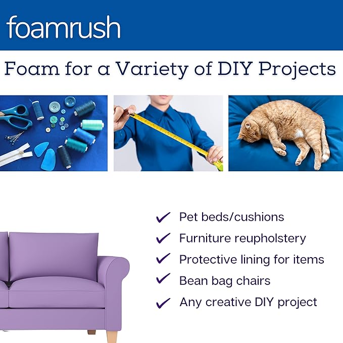FoamRush 3" x 32" x 78" Camping Cot Gel Memory Foam RV Mattress Replacement with Canvas Navy Cover, Soft Support, Made in USA, Camper Trailer, Removable Water-Resistant Outdoor/Indoor Cover w Zipper