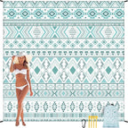 Beach Blanket Waterproof Sandproof Extra Large Beach Mat 79" X 83"/120"x108"for 1-8 Adults Quick Drying Durable Outdoor Picnic Mat for Beach Travel Camping Hiking