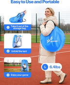 Sportneer Pop Up Sports Tent, 3-Side Clear TPU Transparent Shelter, All-Weather Warm Outdoor Bubble Pod with Instant Setup, Portable Wind & Rain Protection for Spectators, Parents & Kids (L/XL)