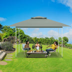 ECOTOUGE 13×13 Canopy Tent Instant Shelter Canopy with Carrying Roller Bag, Outdoor Party Gazebo with Waterproof and UV Resistant for Parties, Camping, Picnic (Dark Grey)