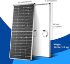 Solar Panel 250W 12 Volt 10BB Cell,Monocrystalline High-Efficiency 250 Watt 12V PV Module Power Charger for RV Caravan Marine Camper Rooftop Farm Battery and Other Off-Grid Applications