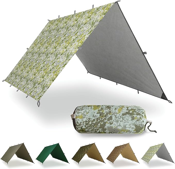 AquaQuest Defender Tarp – Heavy-Duty Waterproof (20,000 mm) Seam-Taped Rain Fly for Camping, Bushcraft & Survival