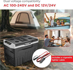 Frigidaire 2-in-1 Portable 12/24V DC & 110-240V AC Compressor Fridge Freezer – Compact for Travel, Car, Camping, Road Trips, Home, Dual Voltage 21qt