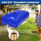 TooTaci 1000L/264Gal Large Capacity Water Storage Bladder, Portable Water Tank with Hose and 3/4" Adapters, for Garden Watering, Drought Resistance, Agricultural Irrigation