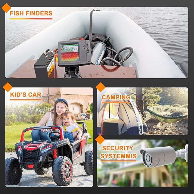 12V 10Ah Lithium LiFePO4 Battery|5000+ Deep Cycles LiFePO4 Battery|with 10A BMS | fit for Cyberpower UPS,Lighting,Power Wheels,Fishfinder and More