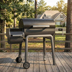 30-Inch Heavy-Duty Charcoal Grill with Digital Temperature Control & 2 Meat Probes, Outdoor BBQ Grill with Offset Smoker, 815 Sq. In. Cooking Space for Backyard BBQ, Black & Grey