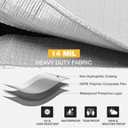 Tarp 16x20 Feet 14 Mil Heavy Duty Waterproof Tarp, Large Multipurpose Cover with Brass Grommets and Reinforced Edges, UV Resistant Thick Poly Tarps for Outdoor Camping Tent Pool Car