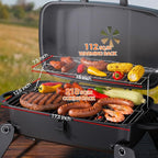 MASTER COOK Portable Charcoal Grill, Foldable Lightweight BBQ Grill with Adjustable Air Vent and 332 sq.in. Cooking Area Outdoor RV, Hiking, Camping, Patio, Tailgating