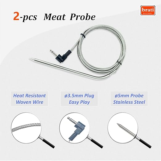 Meat Probe for Camp Chef Wood Pellet Grills,Replacement Part PG24-86,2 Pack