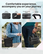 Portable Power Station 192Wh(60,000mAh) with Bag, 300W (600W surge) Power Bank LiFePO4 Battery Backup, Compact Solar Generator 8-Port Design w/2 AC Outlets for Home,RV, Hurricane, Camping,Emergency