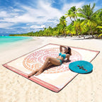 Beach Blanket Waterproof Sandproof Beach Mat 79" X 83"/10'x9'for 2-8 Adults Quick Drying Outdoor Picnic Mat Beach Accessories for Travel, Camping, Hiking