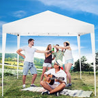 COBIZI Canopy 10x10 Pop Up Canopy Tent Party Tents for Parties Weddings Backyard Waterproof Canopy Outdoor Commercial Canopy Event Tent with Stakes, Ropes, Sandbags, White