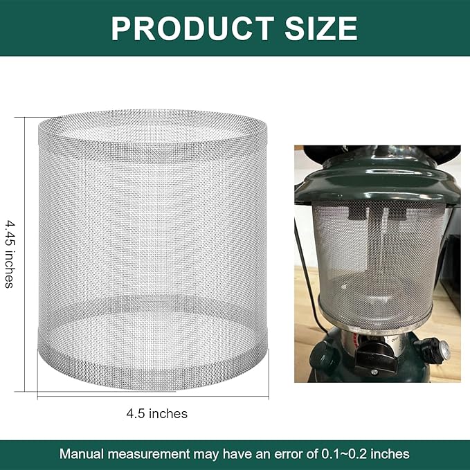 Magluv Lantern Globe for Coleman 288 Lantern Globe, Lantern Glass Replacement Mesh for Stansport Wire Mesh Lantern Globe 170, Coleman Lantern Globe Parts, Camping Lantern Accessories