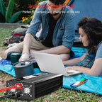 Xijia 2500W Pure Sine Wave Inverter，48V to 120V AC Converter for Home，Solar Systems，Remote and Bluetooth Control for Truck，Camping，with 2 US AC Socket，Surge Power 5000W