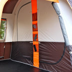 KTT Extra Large Tent 10-12-14 Person(Style-B),Family Cabin Tents,2 Rooms,3 Doors and 3 Windows with Mesh,Straight Wall,Waterproof,Double Layer,Big Tent for Outdoor,Picnic,Camping,Family Gathering