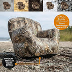 Air Candy Realtree® Camo Inflatable Outdoor Armchair – Heavy-Duty Puncture-Resistant Bottom – Ultra-Comfortable Camping, Tailgating & Outdoor Lounge Chair – Supports 250 lbs – Portable & Easy Inflate