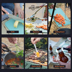 Portable Camping Cooking Utensils Set, Camp Kitchen & Campfire Cooking Equipment, RV Essentials, Camper Must-Haves Accessories, Outdoors Cookware, Christmas Stocking Stuffers Gifts