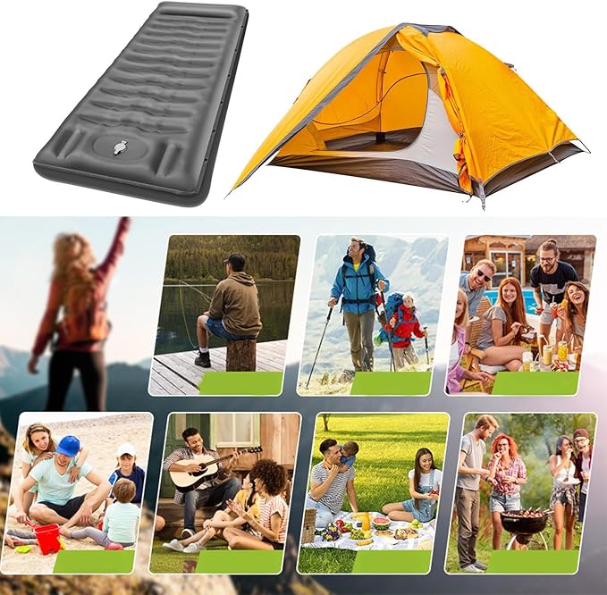 Camping Mattress,Inflatable Waterproof Outdoor Gear - Backpacking Sleeping Pad - for Backpacking Tent Hiking Traveling Beach