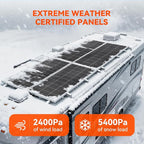 RICH SOLAR 200 Watt 12 Volt 18BB Cell Monocrystalline Solar Panel N-Type Cells High Efficiency Solar Module for RV Trailer Camper Marine Off Grid