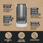 DUALIE Lower Deckie - Insulated 12 oz Can Cooler with Pouch Container - Universal Drink Holder with Built-in Pouch Bin - Choose Your Color