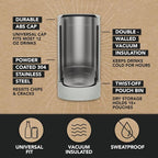 DUALIE Lower Deckie - Insulated 12 oz Can Cooler with Pouch Container - Universal Drink Holder with Built-in Pouch Bin - Choose Your Color