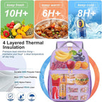 Lunch Backpack Insulated Coolers Backpacks - Lunch Bag for Women Double Decker Lunch Box, Leakproof Lunchbag Large Lunchbox Back Pack Lunch Cooler Bag for Picnic Beach Camping Work
