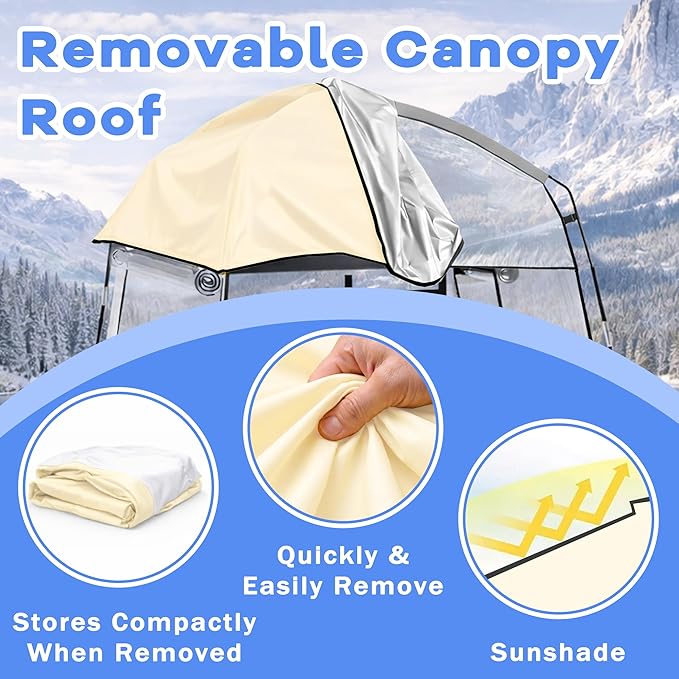Sports Tent,Waterproof Sport Tents Shelter Fits 2-4 Persons, Portable Clear Bubble Tent for Sports Watching,Camping and Outdoor Activities