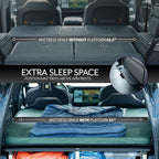 Life Finds Sleeping Platform Storage System Designed for Rivian R1S Vehicles, Folding Platform with Underneath Storage, Black, LF-R1SP