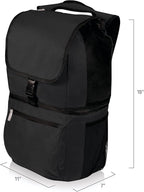 PICNIC TIME NCAA Rhode Island Rams Zuma Backpack Cooler, Soft Cooler Backpack, Lunch Cooler, (Black)