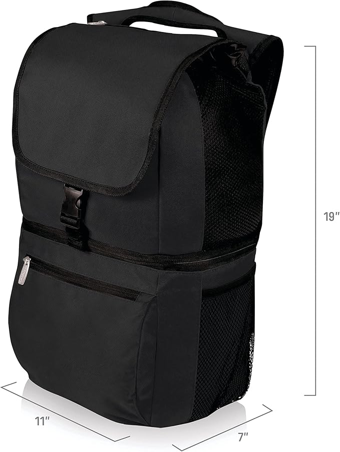 PICNIC TIME NCAA USC Trojans Zuma Backpack Cooler, Soft Cooler Backpack, Lunch Cooler, (Black)