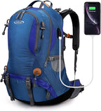 G4Free 50L Hiking Backpack Waterproof Daypack Outdoor Camping Climbing Backpack with Rain Cover for Men Women