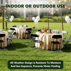Folding Chairs 10 Pack, Black Folding Chairs for Outdoor Indoor, Plastic Folding Chairs with Sturdy Metal Frame, 350 lbs Capacity Portable Foldable Chair for Wedding, Garden, Patio, Events