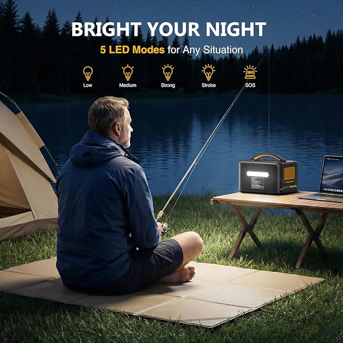 VTOMAN Jump 1500X Portable Power Station with 110W Solar Panel, 828Wh LiFePO4 Battery Solar Generator with 1500W AC Outlet, Jump Start, PD 100W Type-C for Camping, Home Backup, Outdoor Christmas Party