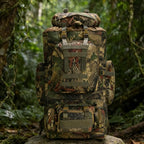 100L Camping Hiking Backpack,Molle military Tactical rucksack backpack,Waterproof Lightweight Hiking Backpack (Maple Leaf)
