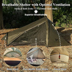 Ultralight Bivy Tent 1 Person Waterproof Solo Tent with 39.4" Peak Height for Camping, Hiking, Motorcycle and Backpacking