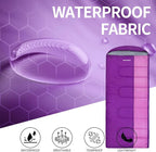XL 10 Degree Sleeping Bags Waterproof for Adults 350GSM Machine Washable with Compression Sack for 3-4 Season Camping Outdoor