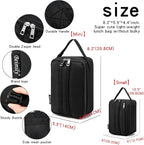 BEIMILY Mini Insulated Lunch Bag for Women Men, Portable Refrigerated Lunch Box,Soft Insulated Tote Cooler Bag for Work Camping Hiking Beach Picnic with Comfort Handle and Removable Hand Strap(Black)