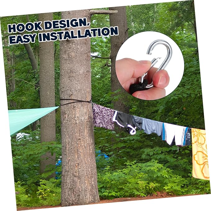 UPKOCH Metal Hanging Cord for Outdoor Lights – Adjustable Utility Rope for Clothesline Tent Storage and Camping Essentials – Sturdy and Versatile Hanging Light Cord