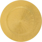 100 PCS Charger Plates Bulk, 13 Inch Decorative Round Dinner Plates, Plastic Dinner Chargers Bulk Serving Plate for Birthday Parties, Holidays, Weddings (Gold)