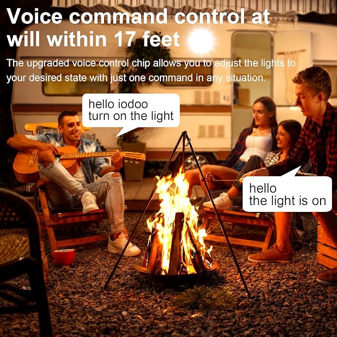 16500mAh 4000LM Rechargeable Camping Light , White/Warm/Nature/RED Hanging Camping Lantern Waterproof Tent Lights with Portable Bag Voice Control(Offline),Christmas Gift for Parents Friends (60W)