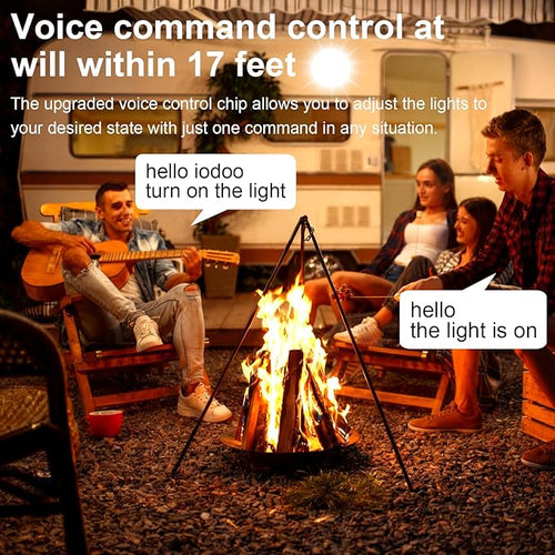 16500mAh 4000LM Rechargeable Camping Light , White/Warm/Nature/RED Hanging Camping Lantern Waterproof Tent Lights with Portable Bag Voice Control(Offline),Christmas Gift for Parents Friends (60W)