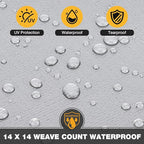 Tarp 8x20 Feet 14 Mil Heavy Duty Waterproof Tarp, Large Multipurpose Cover with Brass Grommets and Reinforced Edges, UV Resistant Thick Poly Tarps for Outdoor Camping Tent Pool Car
