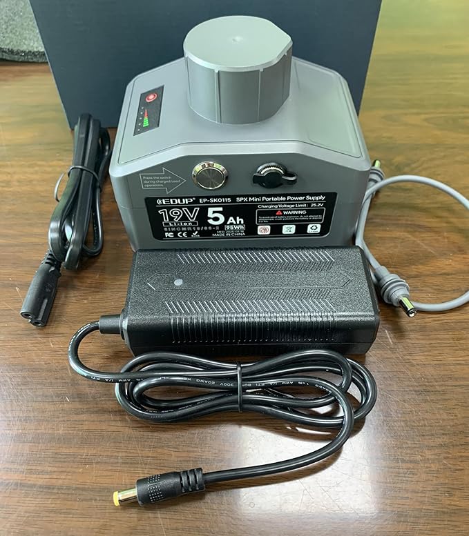 Starlink Mini Battery Pack with Charger, Portable Waterproof Power Bank Mount for Starlink Mini Dish,Outdoor Camping Power Supply 19V/ 5Ah/ 95Wh, Plug and Play, Rechargeable Battery, StarLink Mount