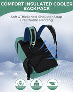 BAGLHER Lightweight Insulated Cooler Backpack - 30 Cans, Leak-Proof for Lunch, Picnic, Hiking, Camping Trips