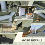 YOLENY Inflatable Tents for Camping, 6-12 Person Blow Up Tent with TPU Skylight, Canopy, Mesh Windows, Stove Jack & Pump, 4 Season Large Inflatable Tent, Waterproof & Windproof
