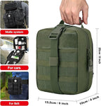 first aid kit bag empty Molle ifak pouch emt tactical medical pouch med rip away belt pouch small rescue tool pouches (OD)