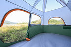 CAMPROS CP Upgraded 6/8 Person Camping Tents, Waterproof Windproof Family Tent with Larger Mesh Windows & Door, Double Layer, Easy Set Up, All-Season Dome Tent with Top Rainfly & Carry Bag