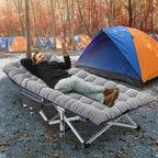 ABORON XXL Camping Cot for Adults 900LBS - 78"×32" Oversized Folding Bed with Mattress Pad, Heavy Duty 1200D Oxford Outdoor Cot with Carry Bag
