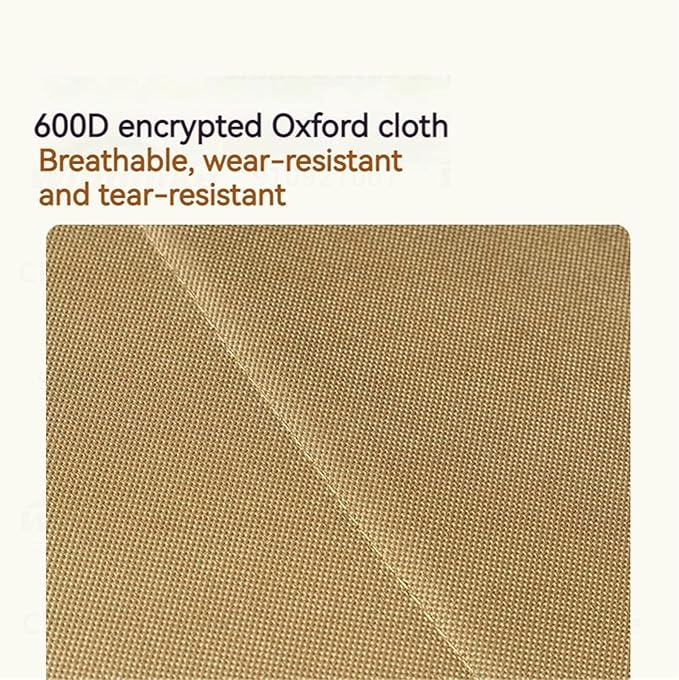 Folding Camping Cot Camping Bed Wear-Resistant 600D Oxford Cloth Portable Outdoor Lightweight Forest Folding Bed Chair(Khaki)